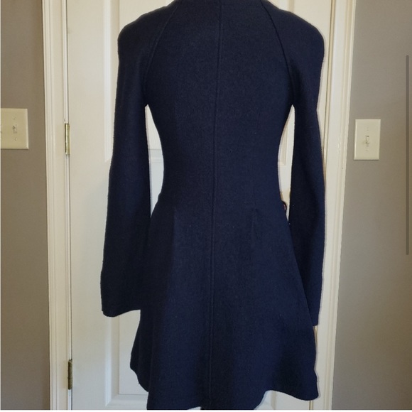 FREE PEOPLE XS Military Pea Coat, Wool Blend - Picture 2 of 8